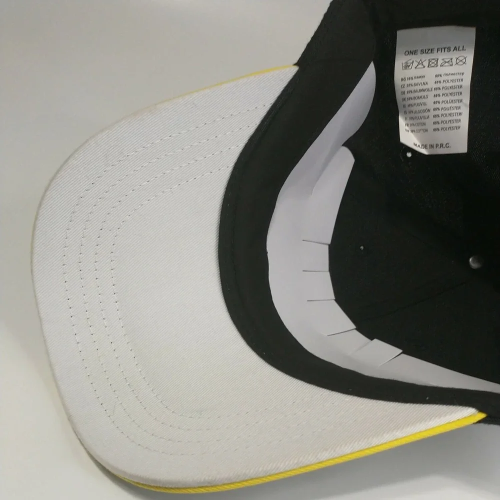 Tubi Style Exhaust Black Yellow Embroidered Baseball Cap Mens One Size +RUMORE